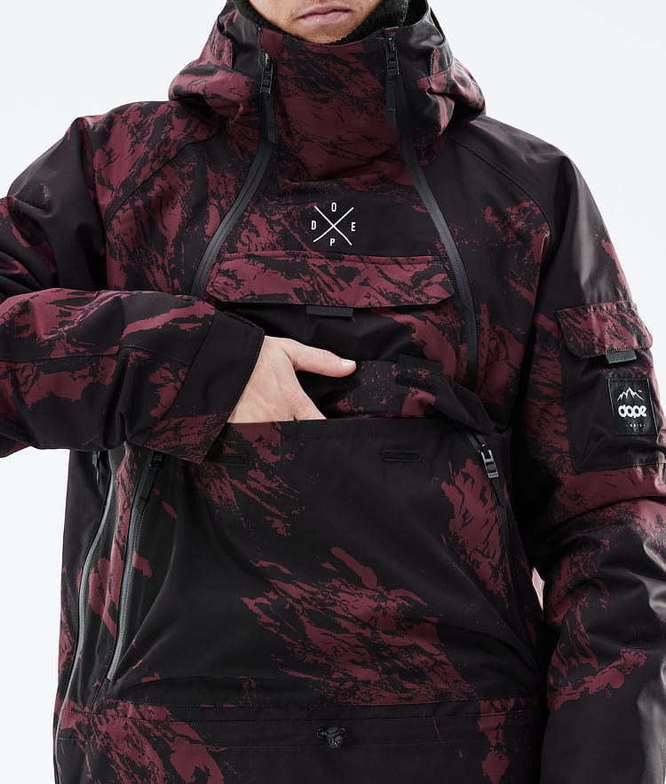 Akin 2021 Kurtka Snowboardowa Mężczyźni Paint Burgundy, Zdjęcie 10 z 10