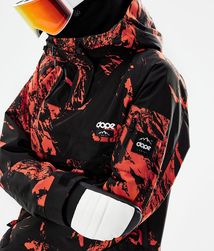 Annok 2021 Kurtka Snowboardowa Mężczyźni Paint Orange, Zdjęcie 7 z 10