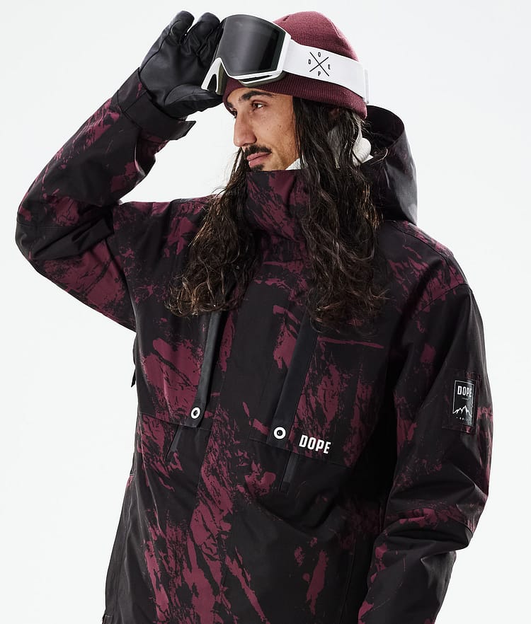 Mojo Kurtka Snowboardowa Mężczyźni Paint Burgundy, Zdjęcie 3 z 11