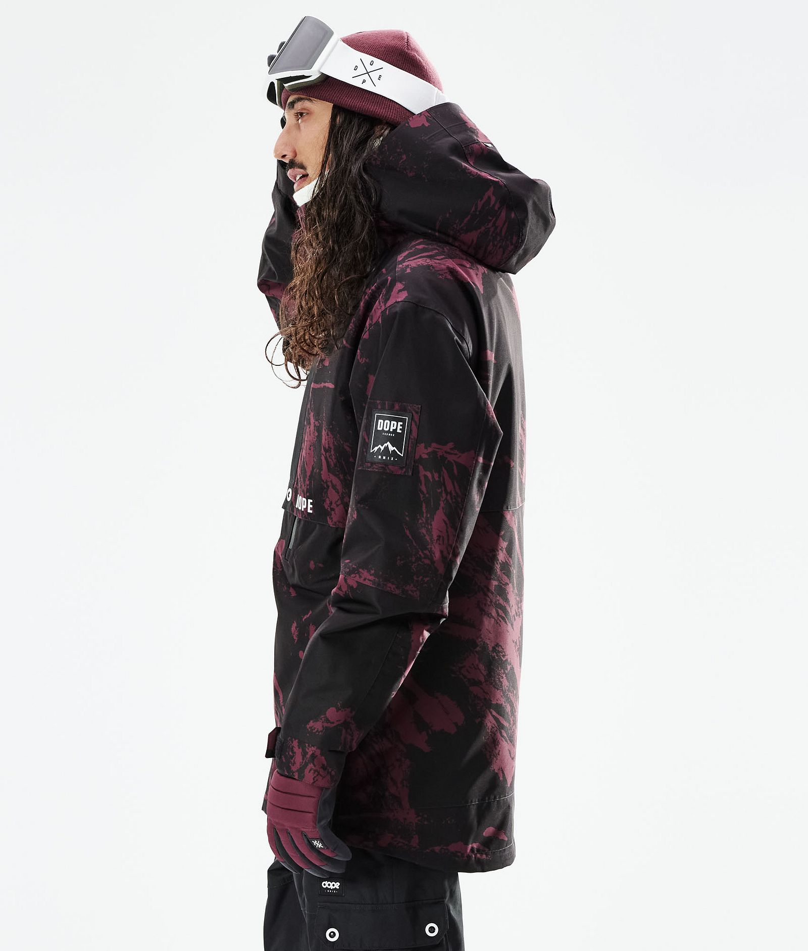 Mojo Kurtka Snowboardowa Mężczyźni Paint Burgundy, Zdjęcie 7 z 11