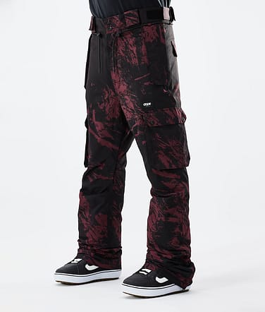 Iconic 2021 Spodnie Snowboardowe Mężczyźni Paint Burgundy