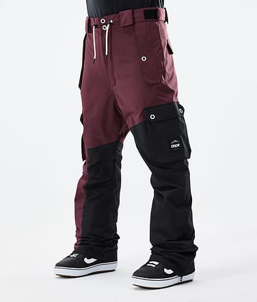 Adept 2021 Spodnie Snowboardowe Mężczyźni Burgundy/Black