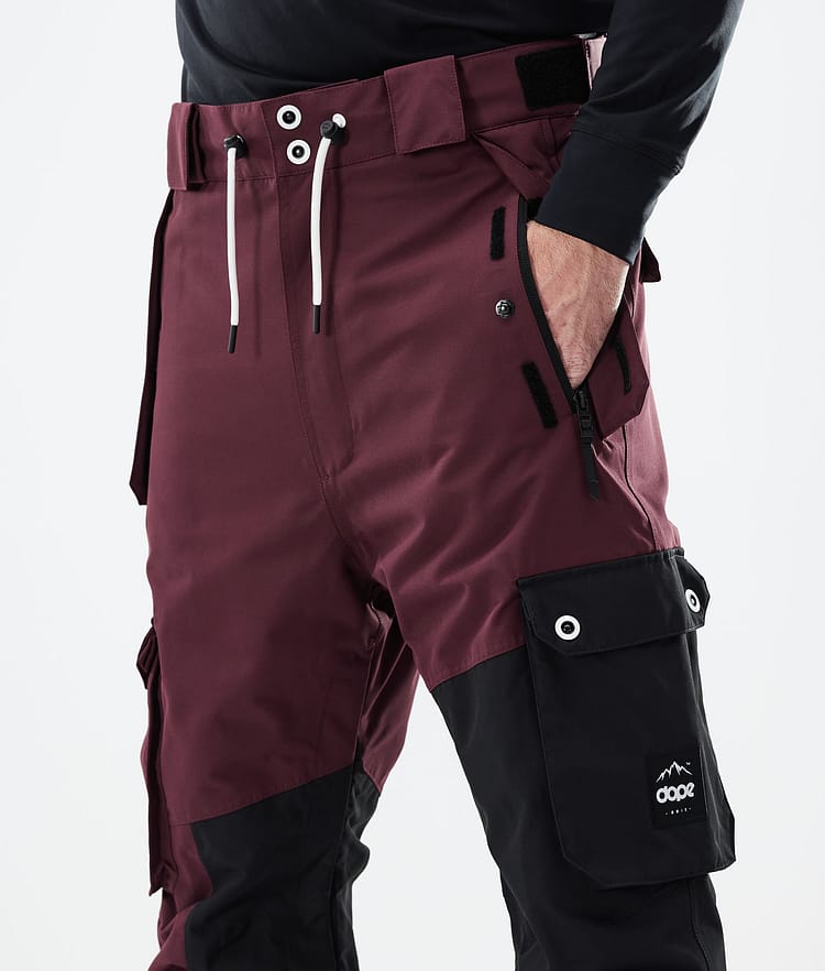 Adept 2021 Spodnie Snowboardowe Mężczyźni Burgundy/Black, Zdjęcie 4 z 6