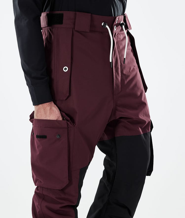 Adept 2021 Spodnie Snowboardowe Mężczyźni Burgundy/Black, Zdjęcie 5 z 6