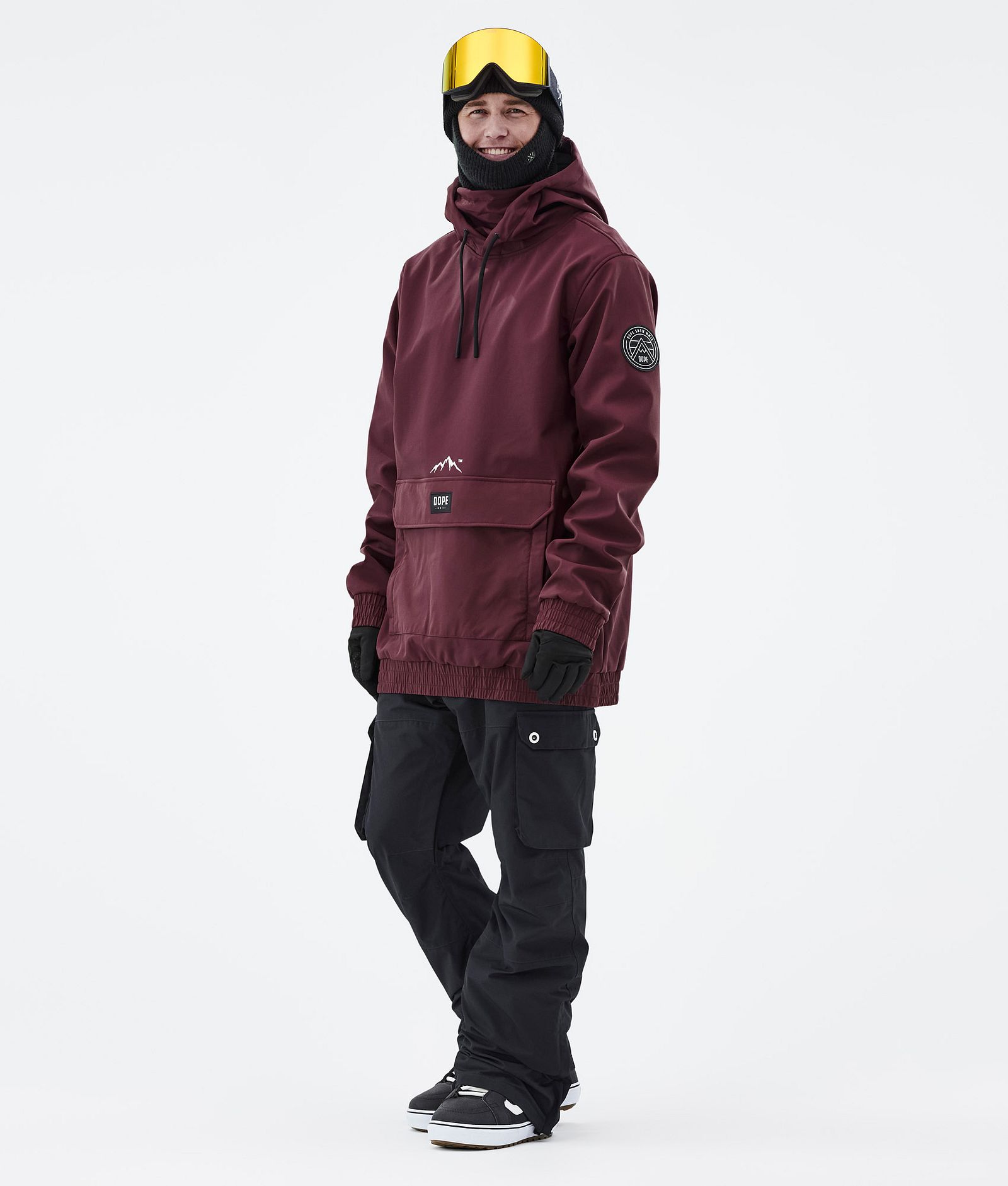 Wylie Kurtka Snowboardowa Mężczyźni Patch Burgundy, Zdjęcie 4 z 10