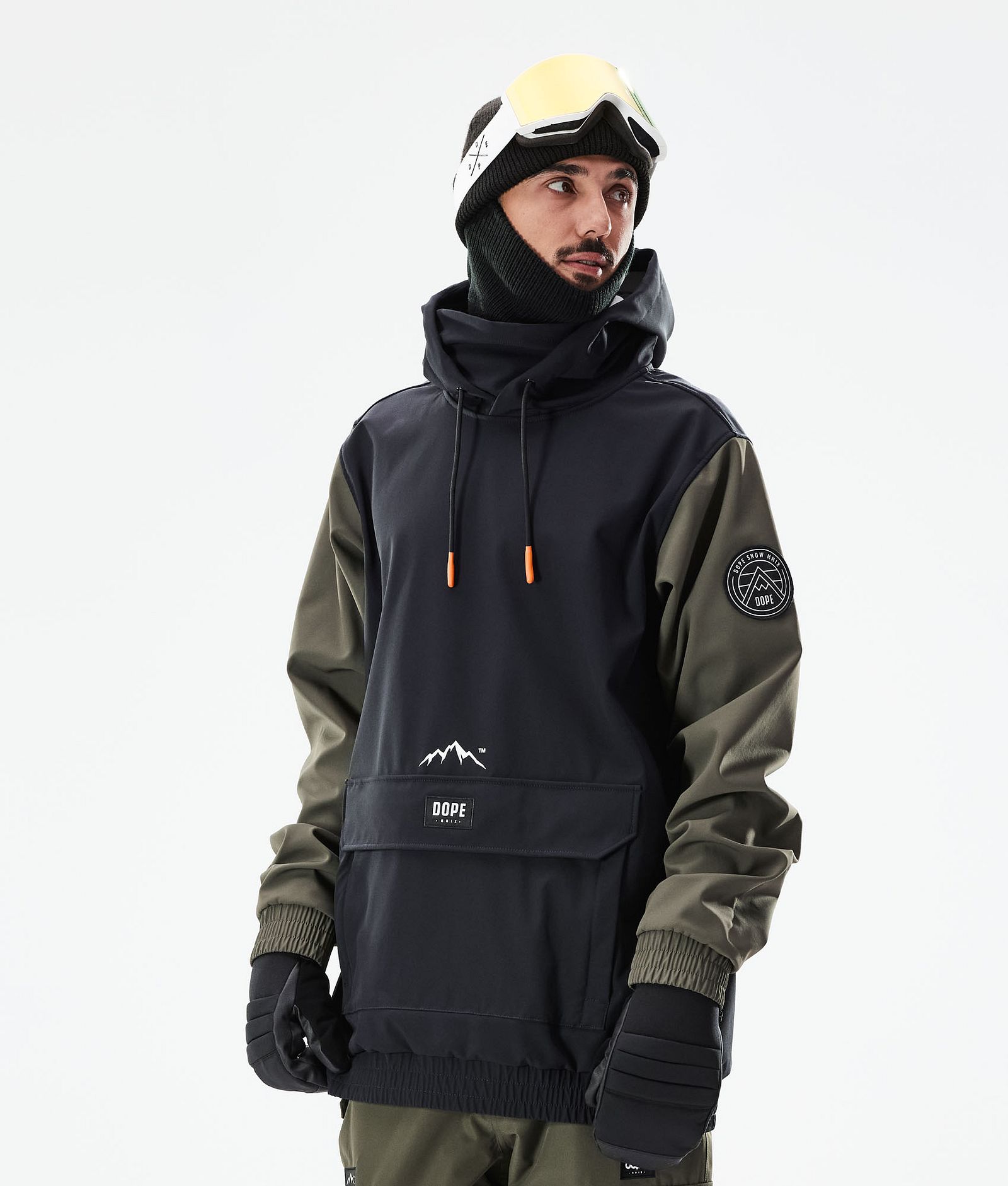 Wylie Kurtka Snowboardowa Mężczyźni Patch Black/Olive Green, Zdjęcie 1 z 10