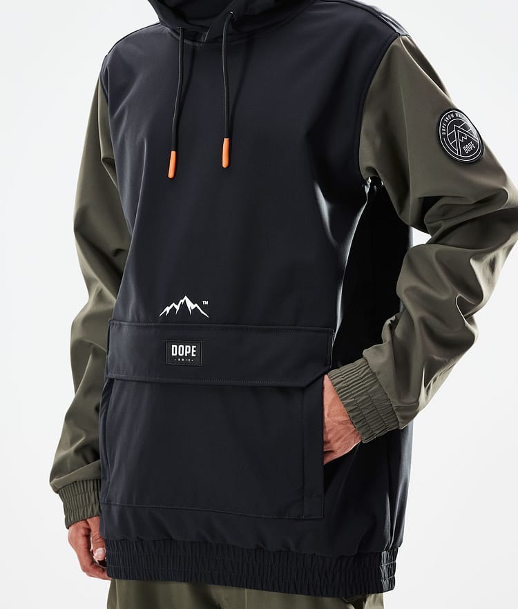 Wylie Kurtka Snowboardowa Mężczyźni Patch Black/Olive Green, Zdjęcie 9 z 10