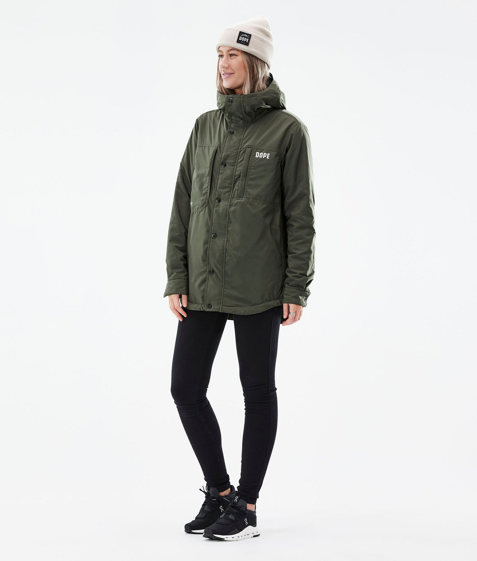 Insulated W Midlayer Jas Outdoor Dames Olive Green, Afbeelding 3 van 10