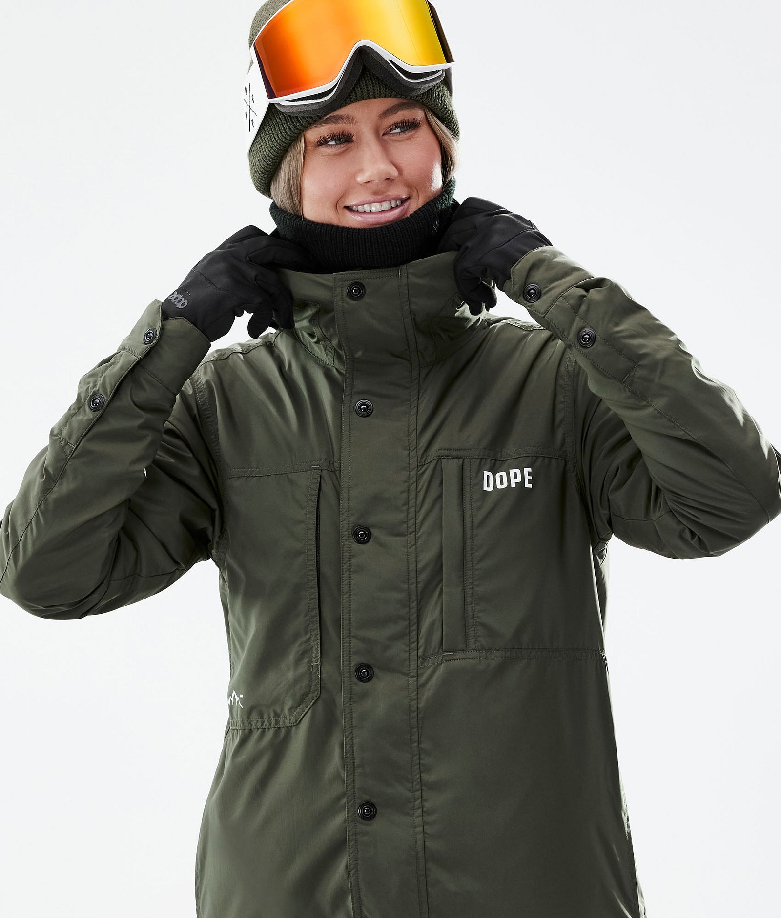 Insulated W Bunda střední vrstvy Dámské Olive Green, Obrázek 3 z 12