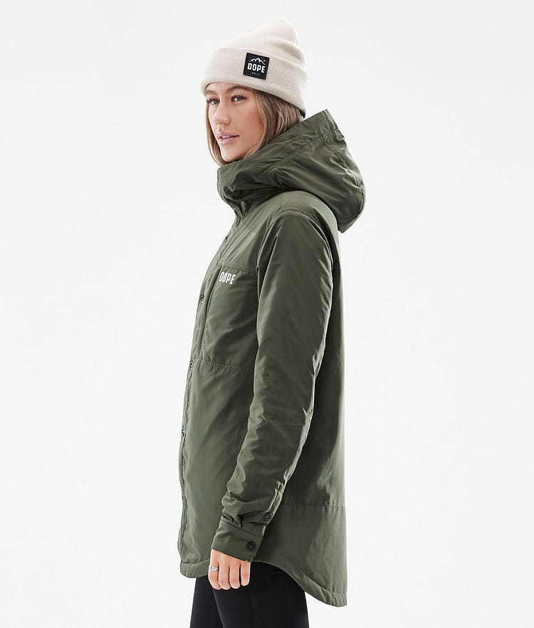 Insulated W Midlayer Jas Outdoor Dames Olive Green, Afbeelding 5 van 10