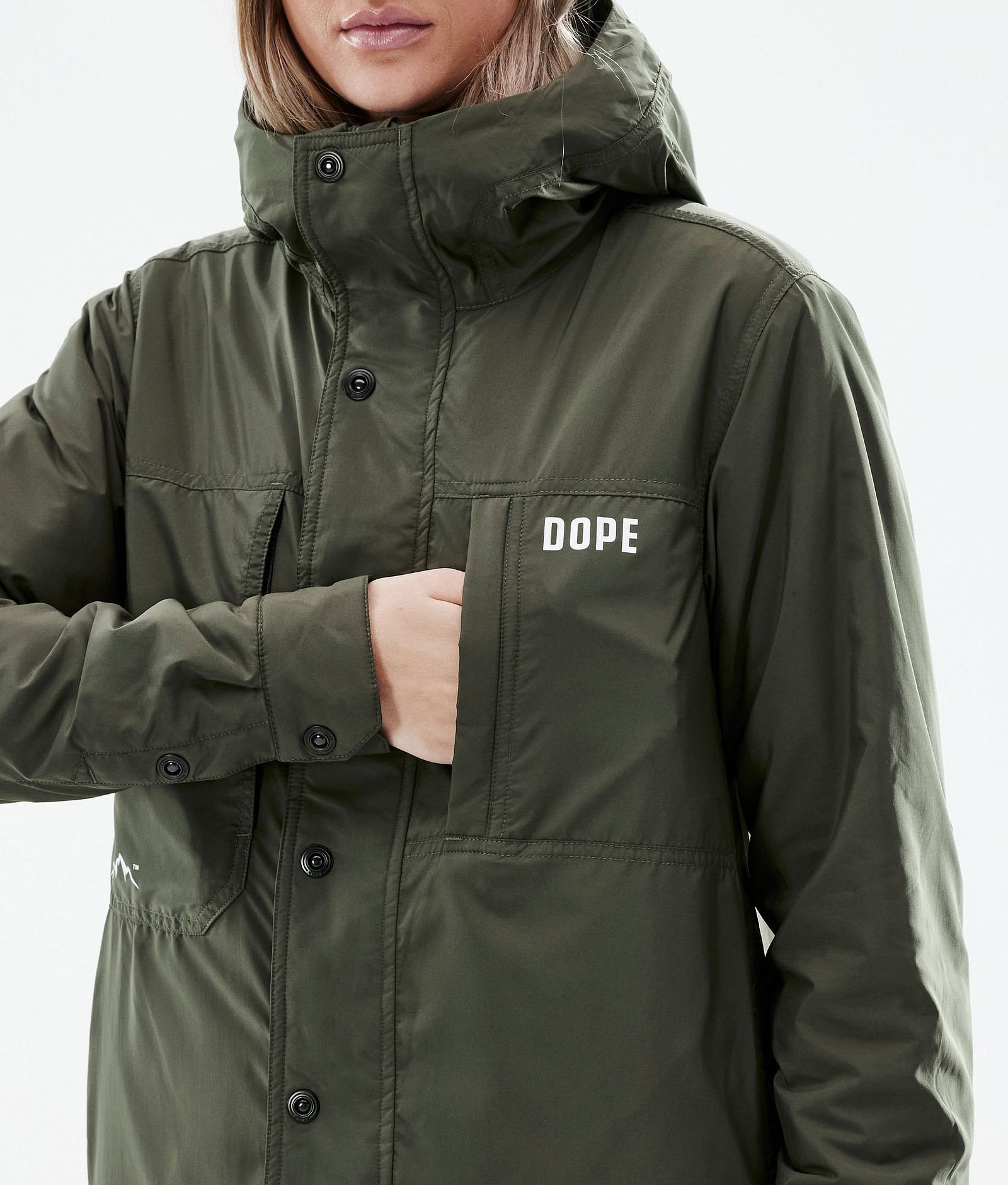 Insulated W Midlayer Jas Outdoor Dames Olive Green, Afbeelding 8 van 10