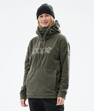 Cozy II W 2021 Fleecová Mikina s Kapucí Dámské Olive Green