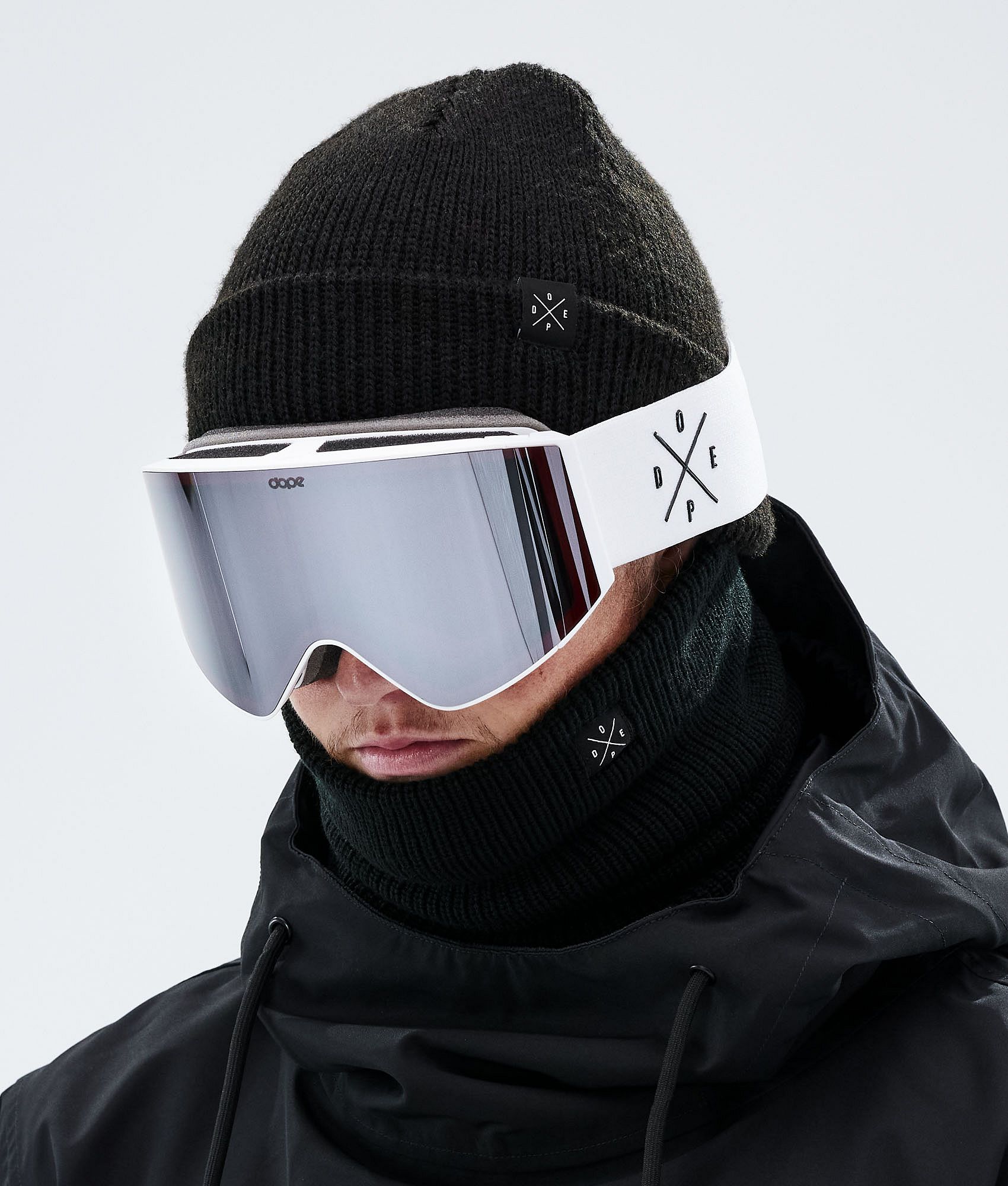 Dope Sight 2021 Ski Goggles White/Silver Mirror | Dopesnow.com