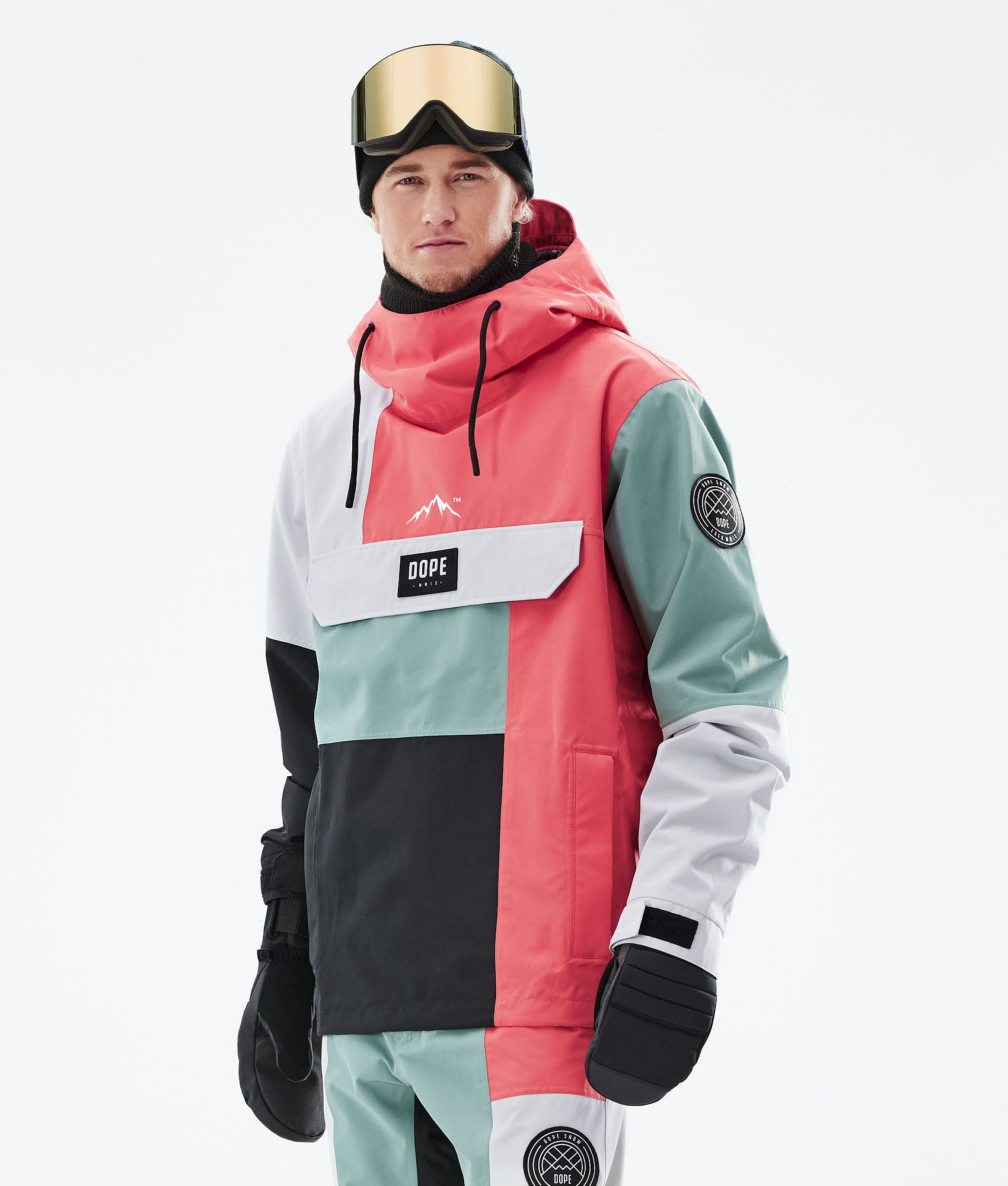 Dope Blizzard LE Men s Snowboard Jacket Patchwork Coral