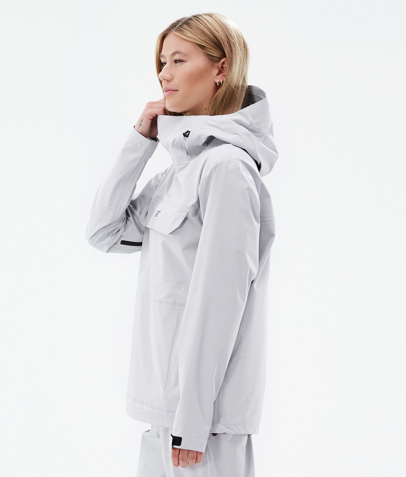 Dope Downpour W Women s Rain Jacket Light Grey