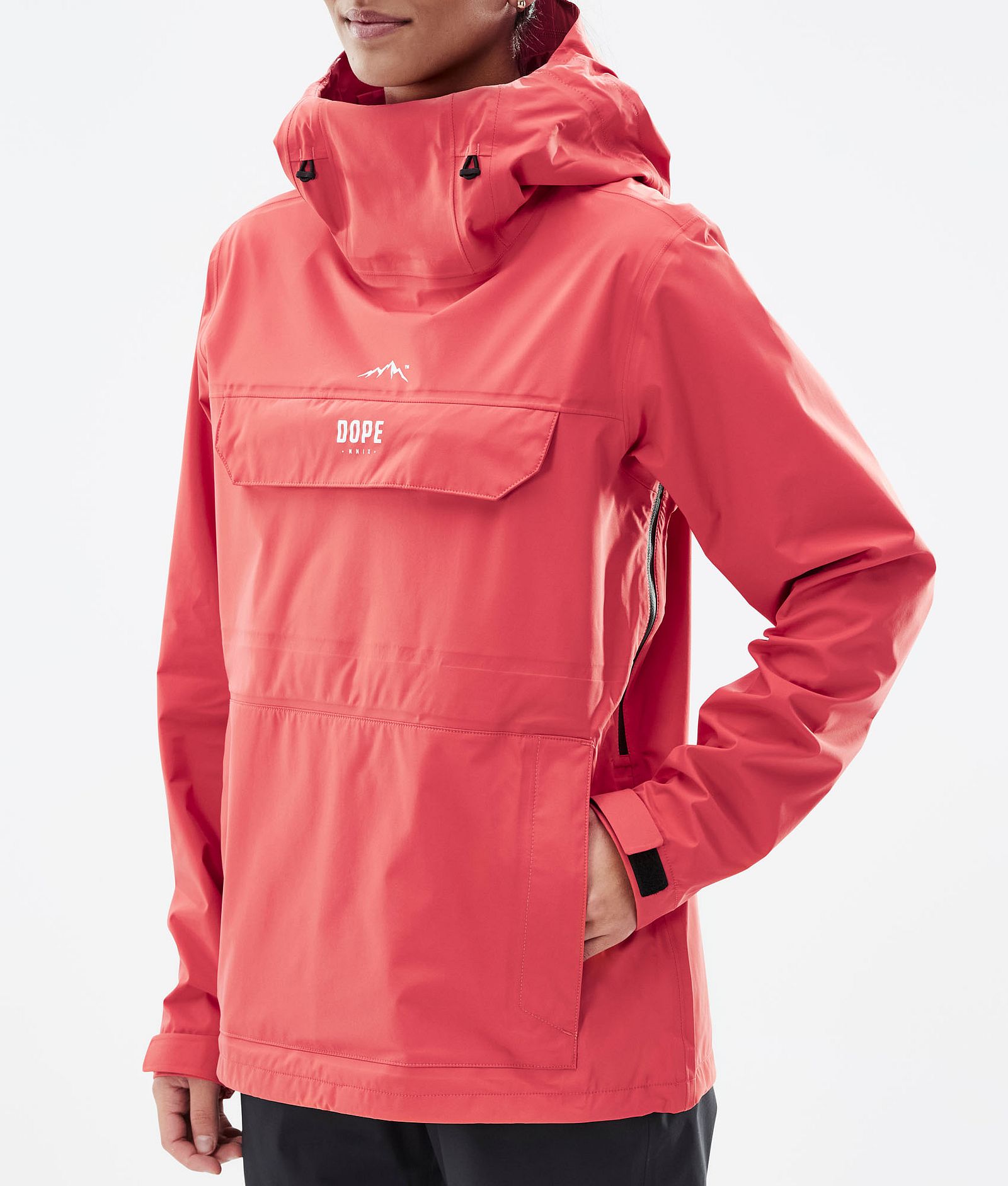 Downpour W Rain Jacket Women Coral, Image 8 of 9