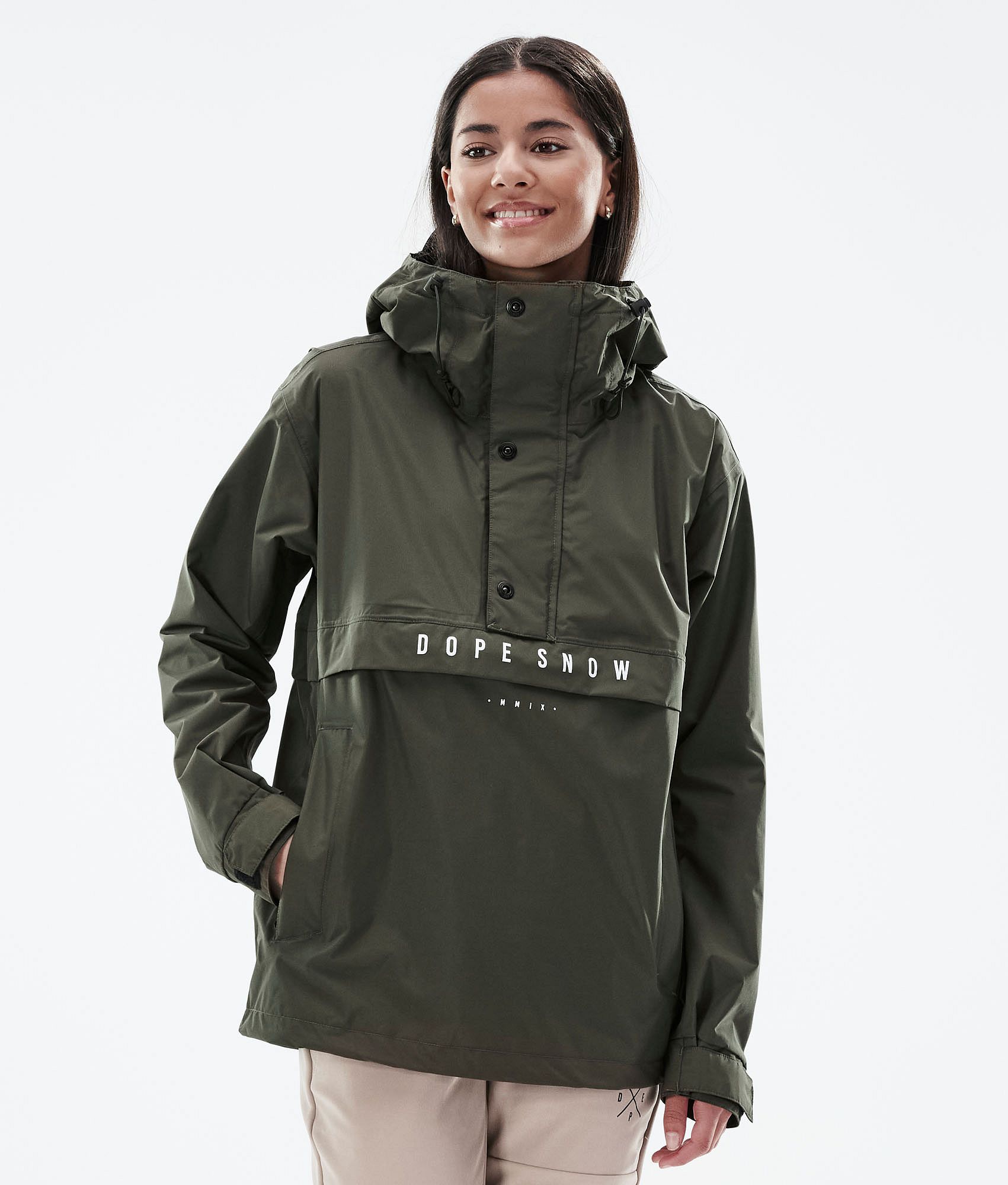 Olive green windbreaker womens best sale