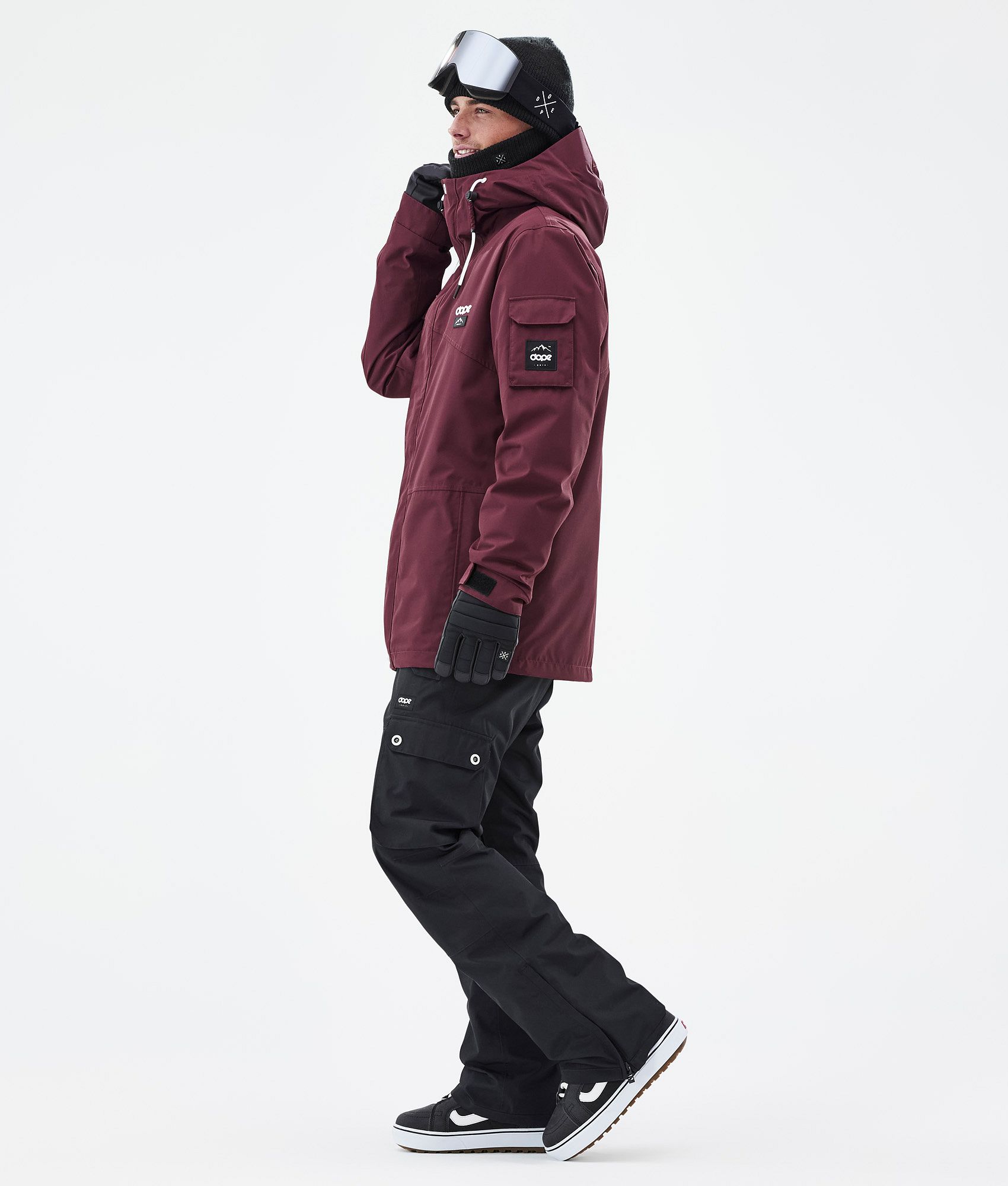 Burgundy store snowboard jacket