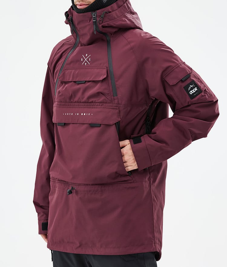 Akin Snowboard Jacket Men Burgundy, Image 8 of 9