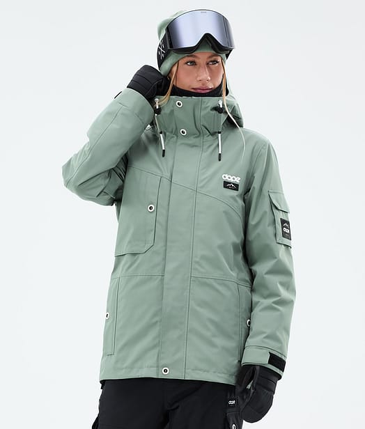 Adept W Bunda na Snowboard Dámské Faded Green