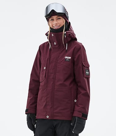 Adept W Skijacke Damen Burgundy