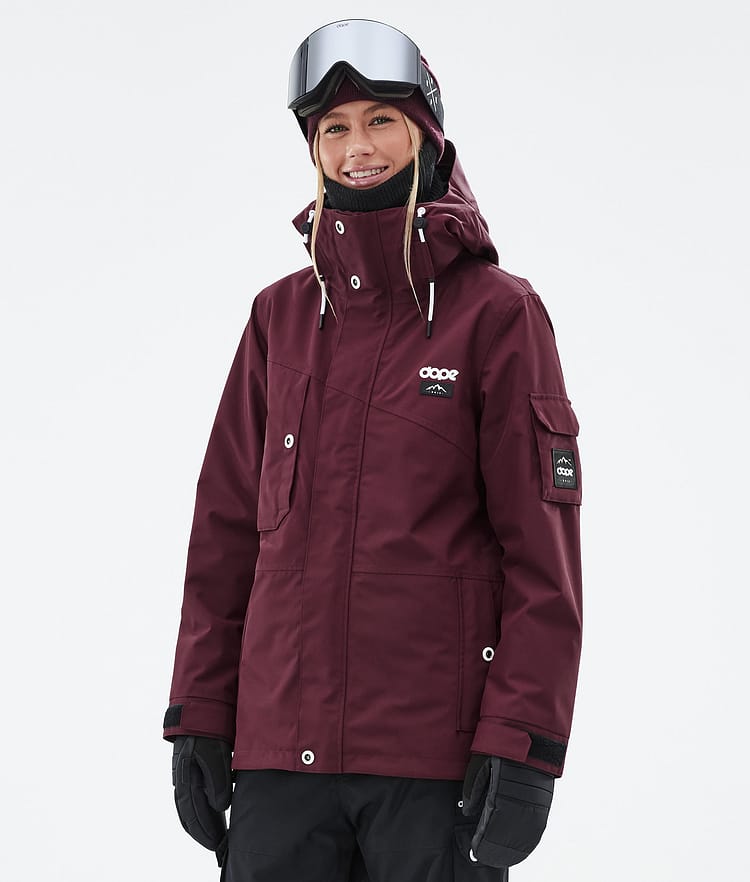 Adept W Skijacke Damen Burgundy, Bild 1 von 10