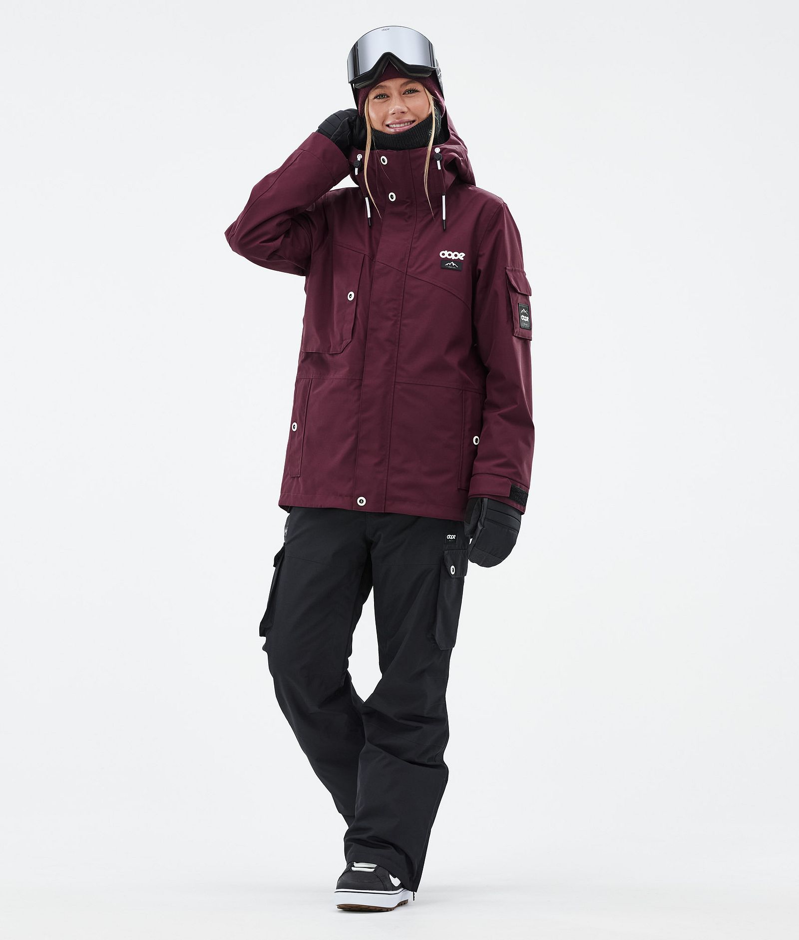 Adept W Snowboard Jacket Women Burgundy, Image 3 of 10