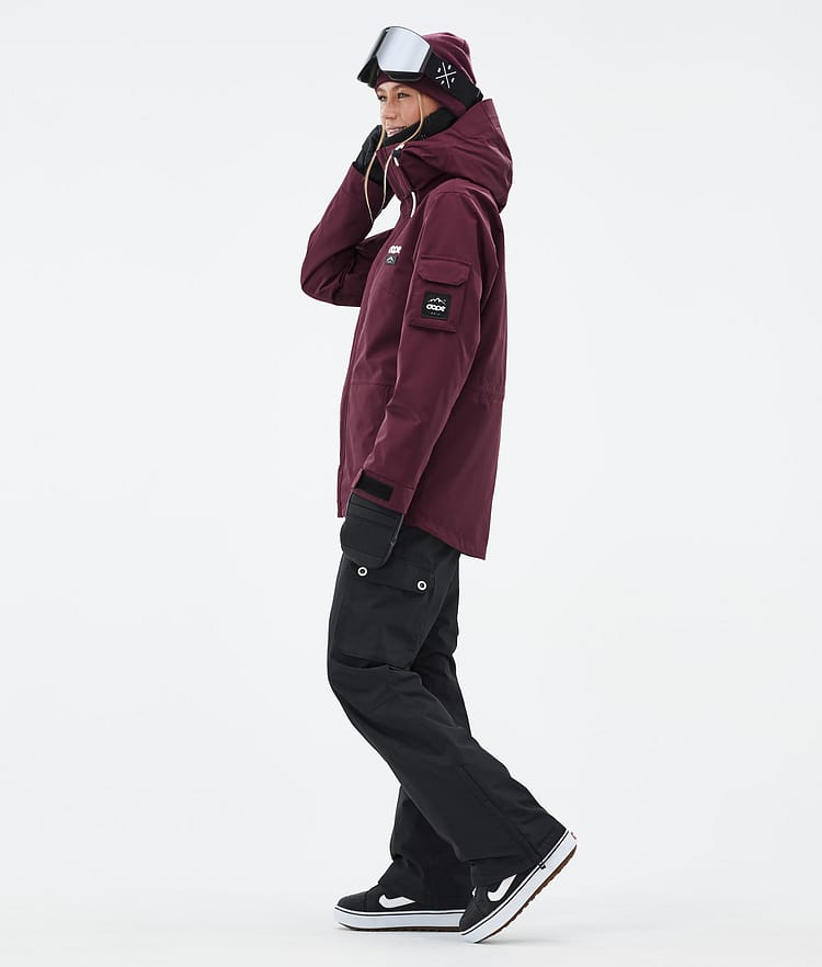 Adept W Snowboardjakke Dame Burgundy Renewed, Bilde 4 av 10