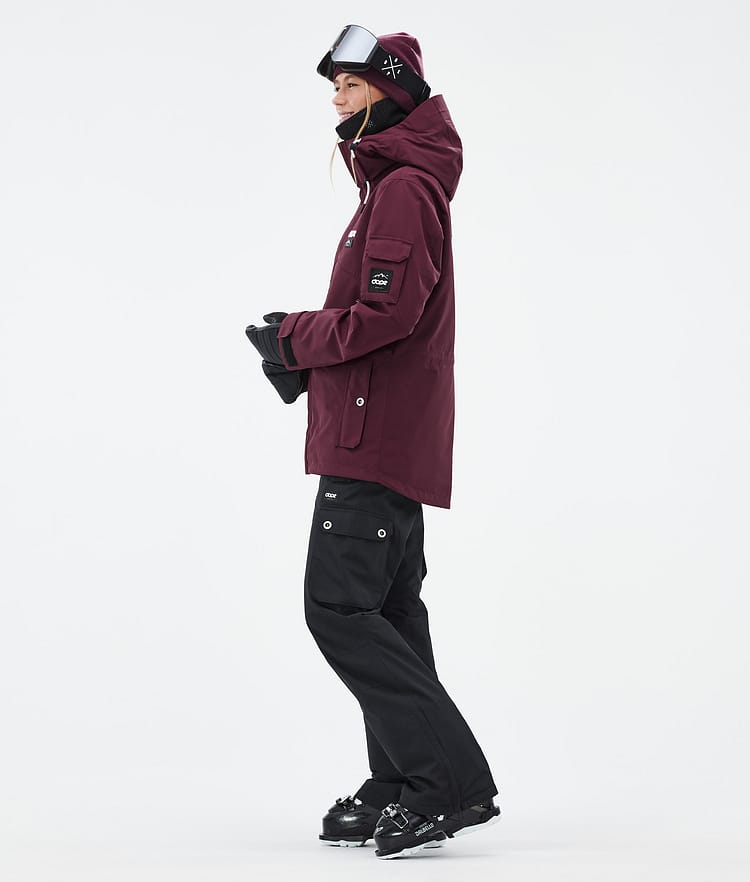 Adept W Skijacke Damen Burgundy, Bild 4 von 10