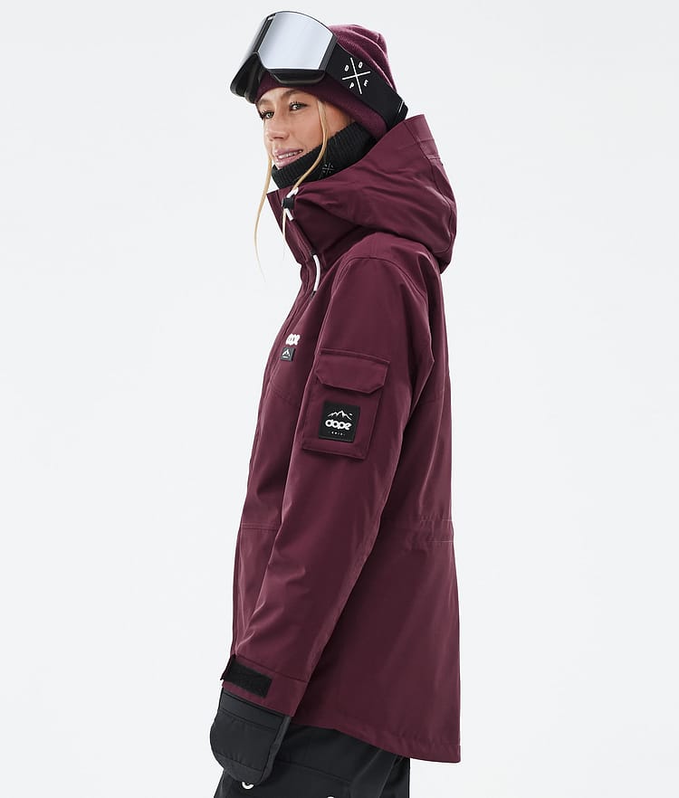 Adept W Snowboardjakke Dame Burgundy Renewed, Bilde 6 av 10