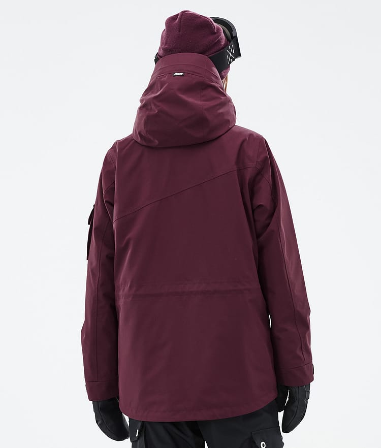 Adept W Skijacke Damen Burgundy, Bild 7 von 10