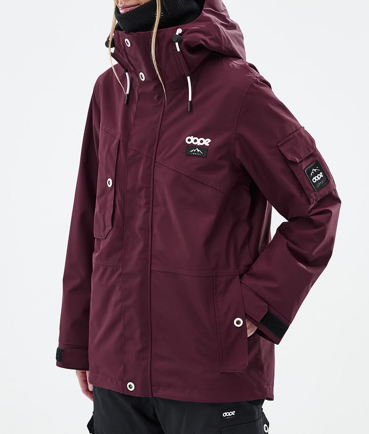 Adept W Snowboardjakke Dame Burgundy Renewed, Bilde 8 av 10