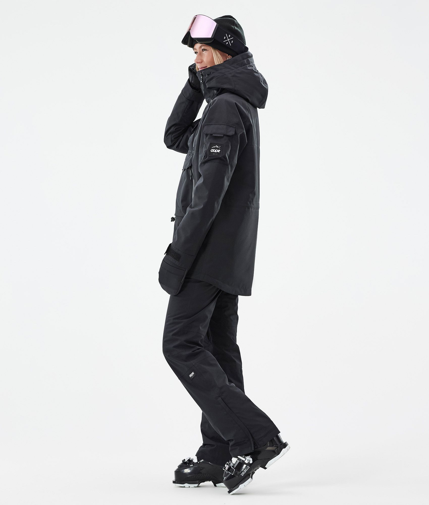 Manteau de ski noir femme best sale