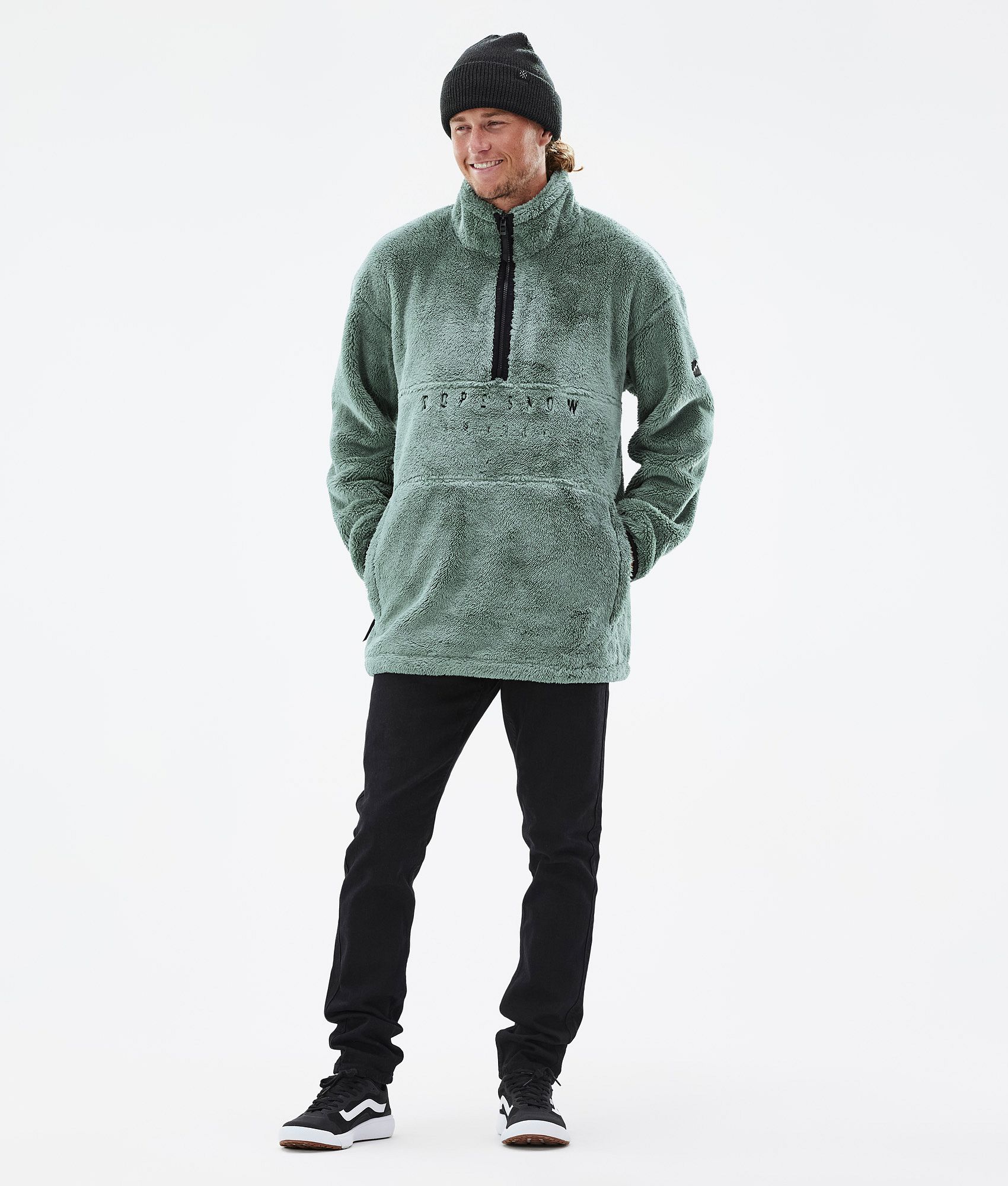 Green fleece online jumper