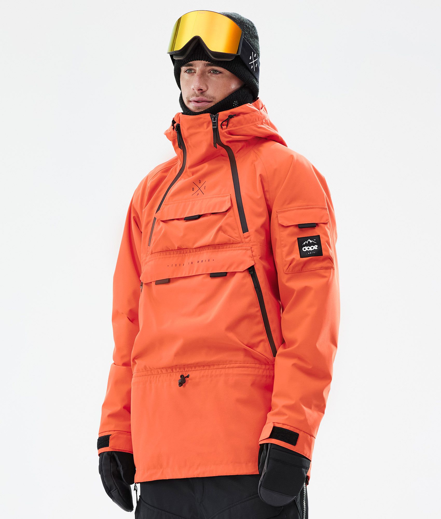 Orange snow jacket on sale