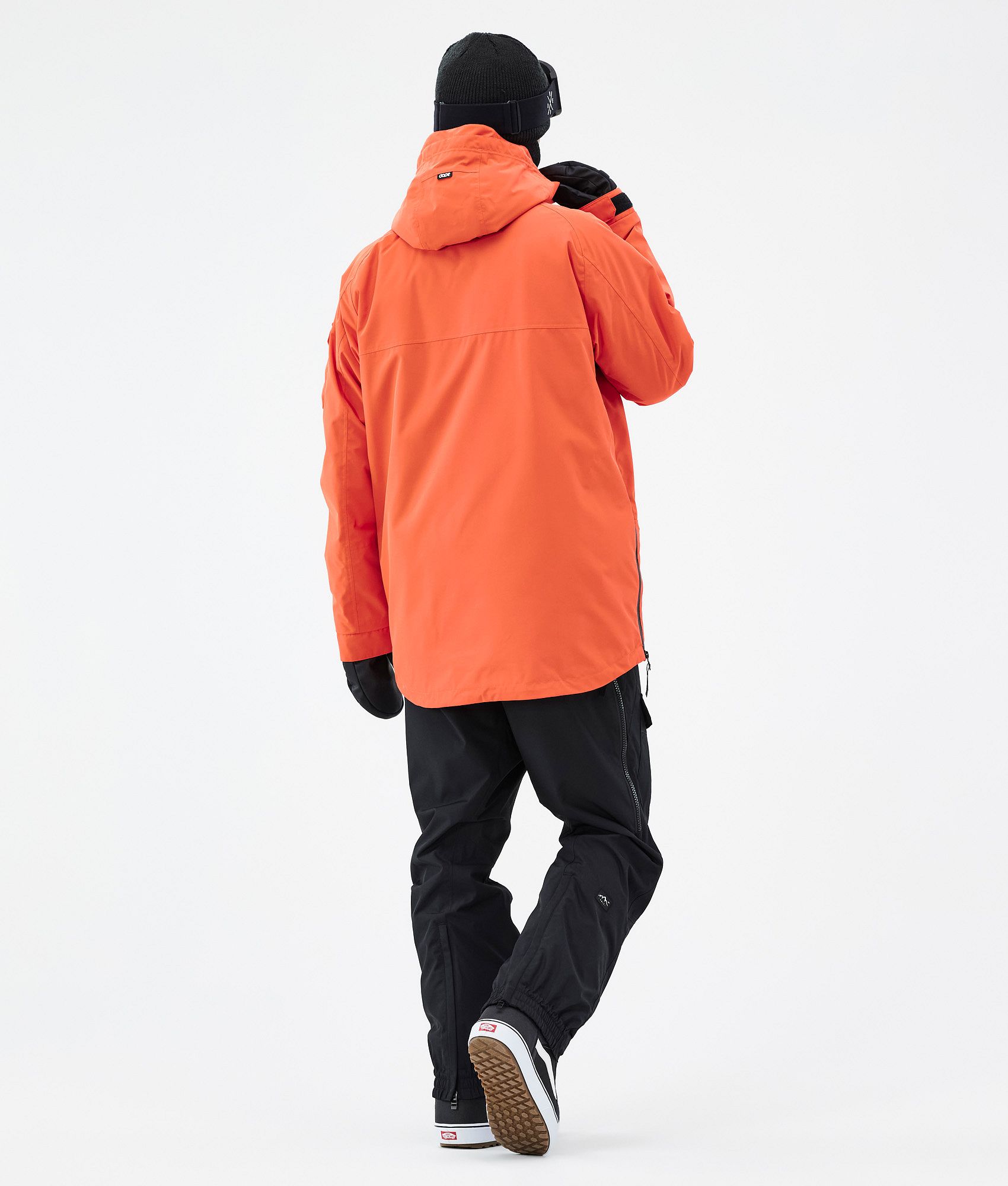 Fjern | Mens Aktiv Down Hooded Jacket (Burnt Orange/Navy)
