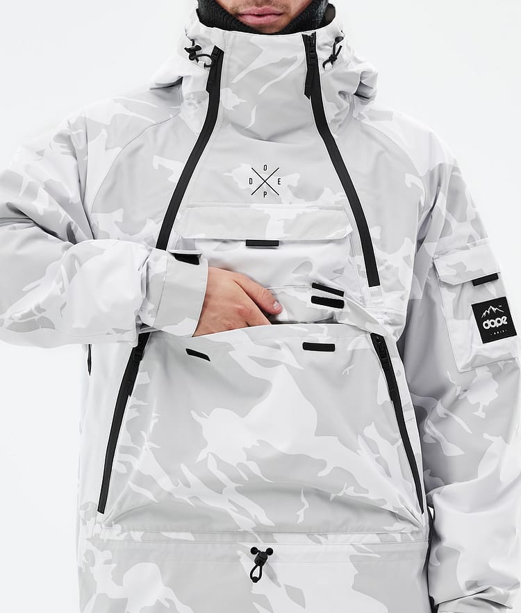 Akin Snowboard Jacket Men Grey Camo, Image 9 of 8