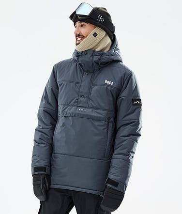 Puffer Kurtka Snowboardowa Mężczyźni Metal Blue