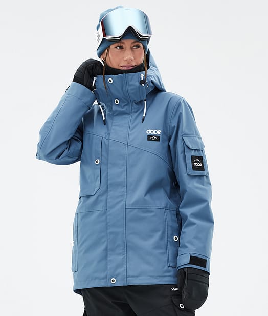 Adept W Skijacke Damen Blue Steel