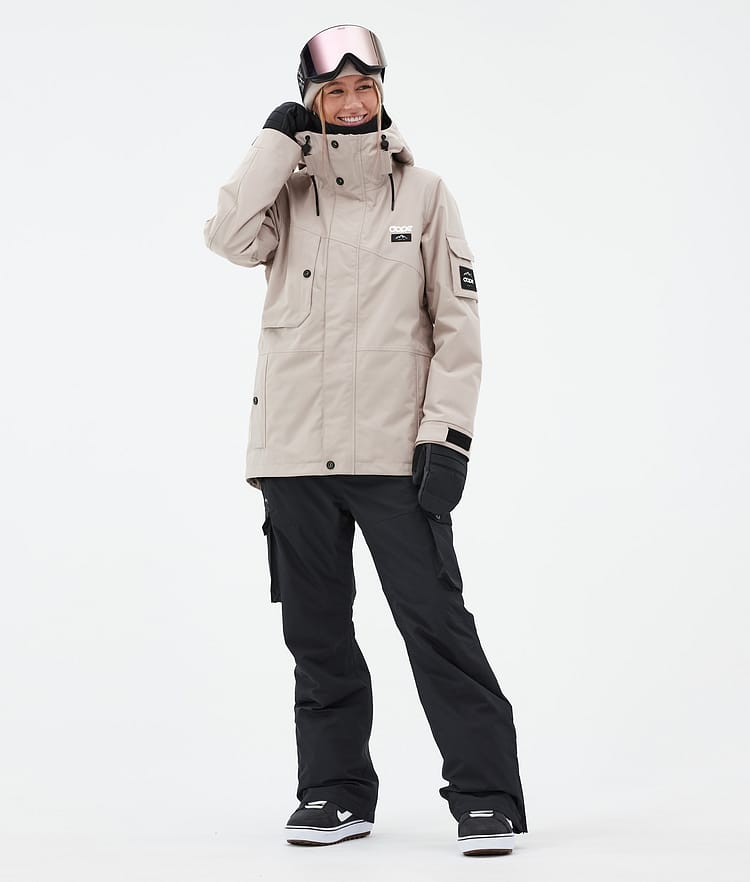 Adept W Snowboardjakke Dame Sand, Billede 3 af 10