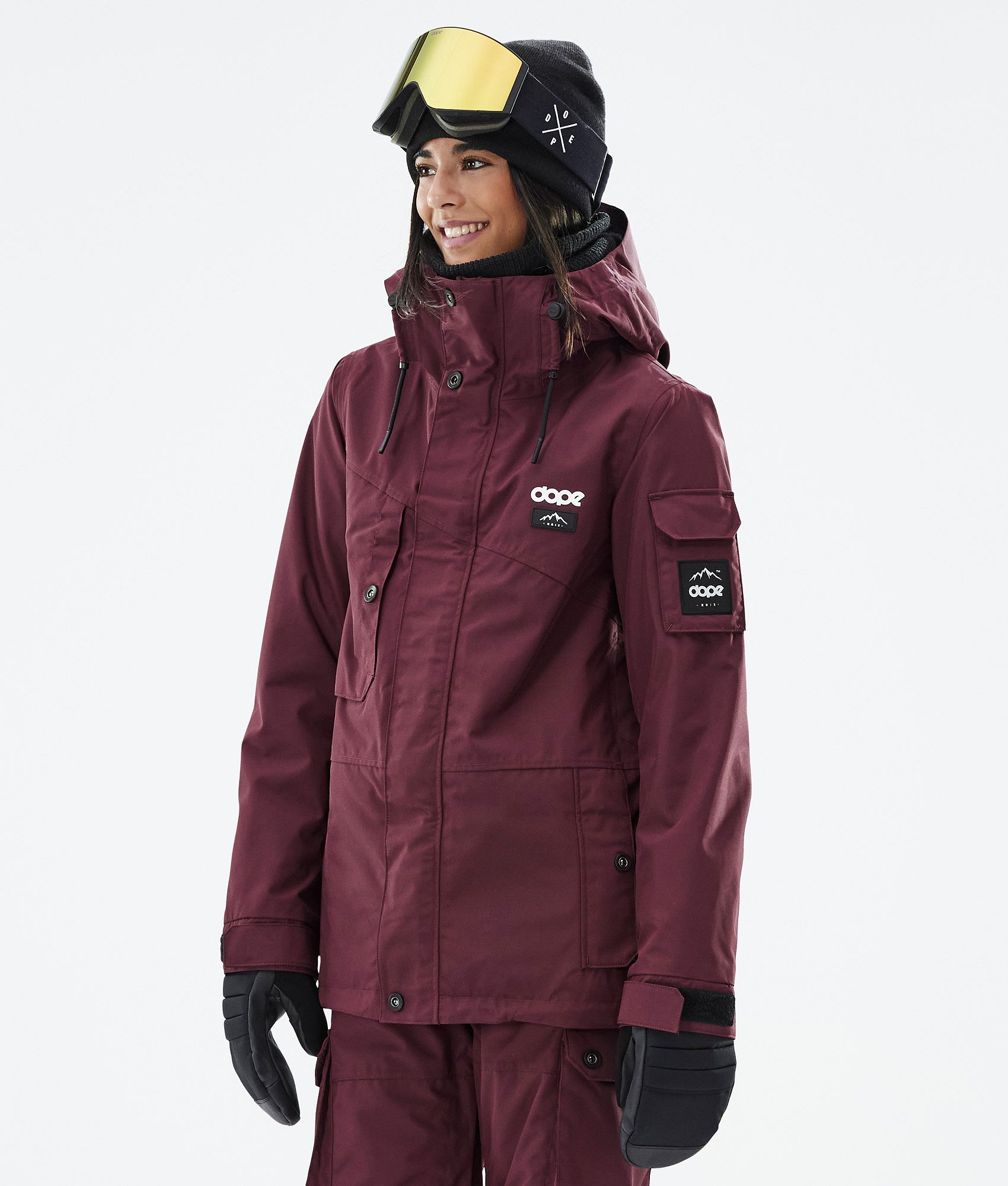 womens burgundy ski jacket