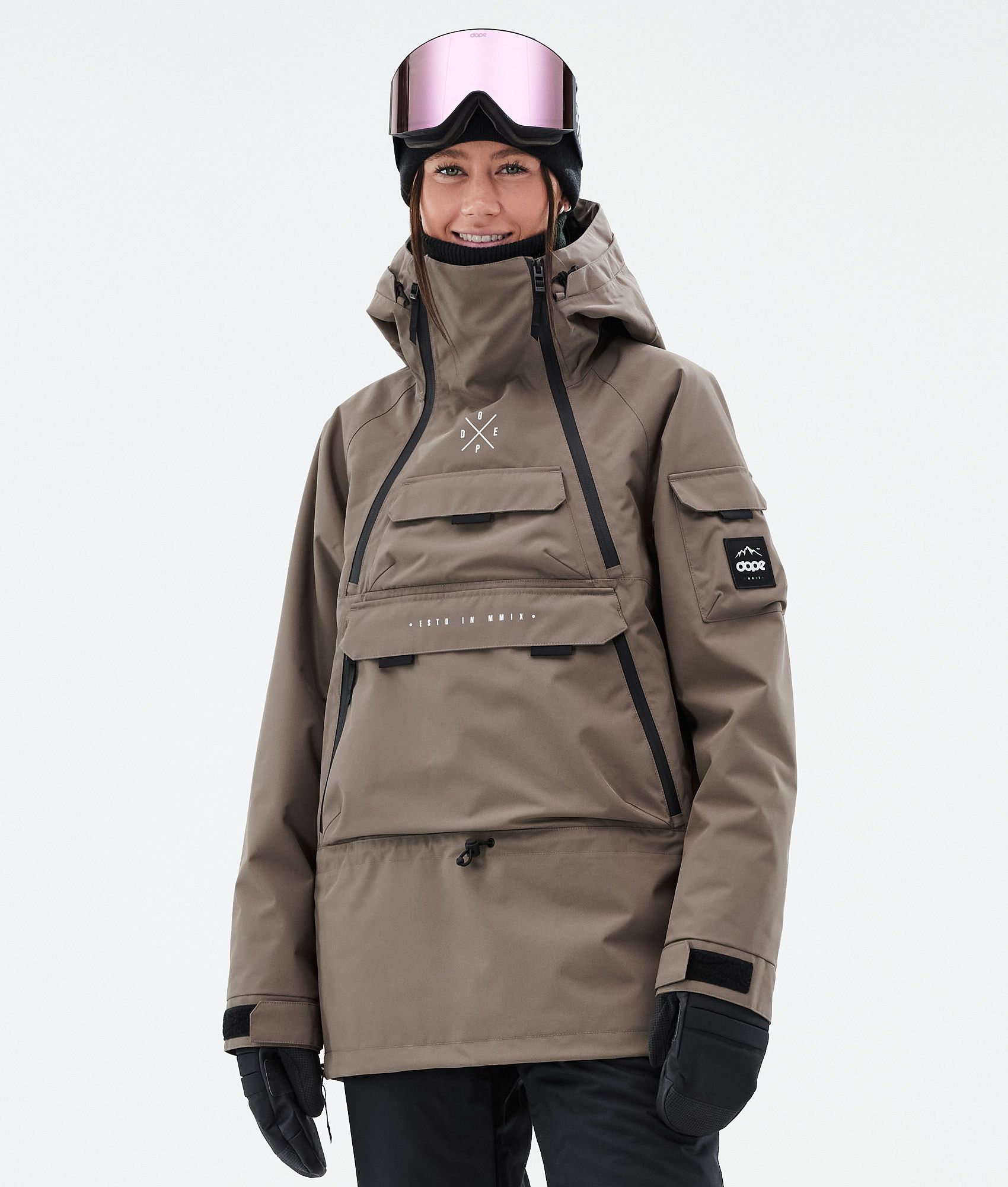 Dope Akin W Veste de Ski Femme Walnut Marron Dopesnow FR