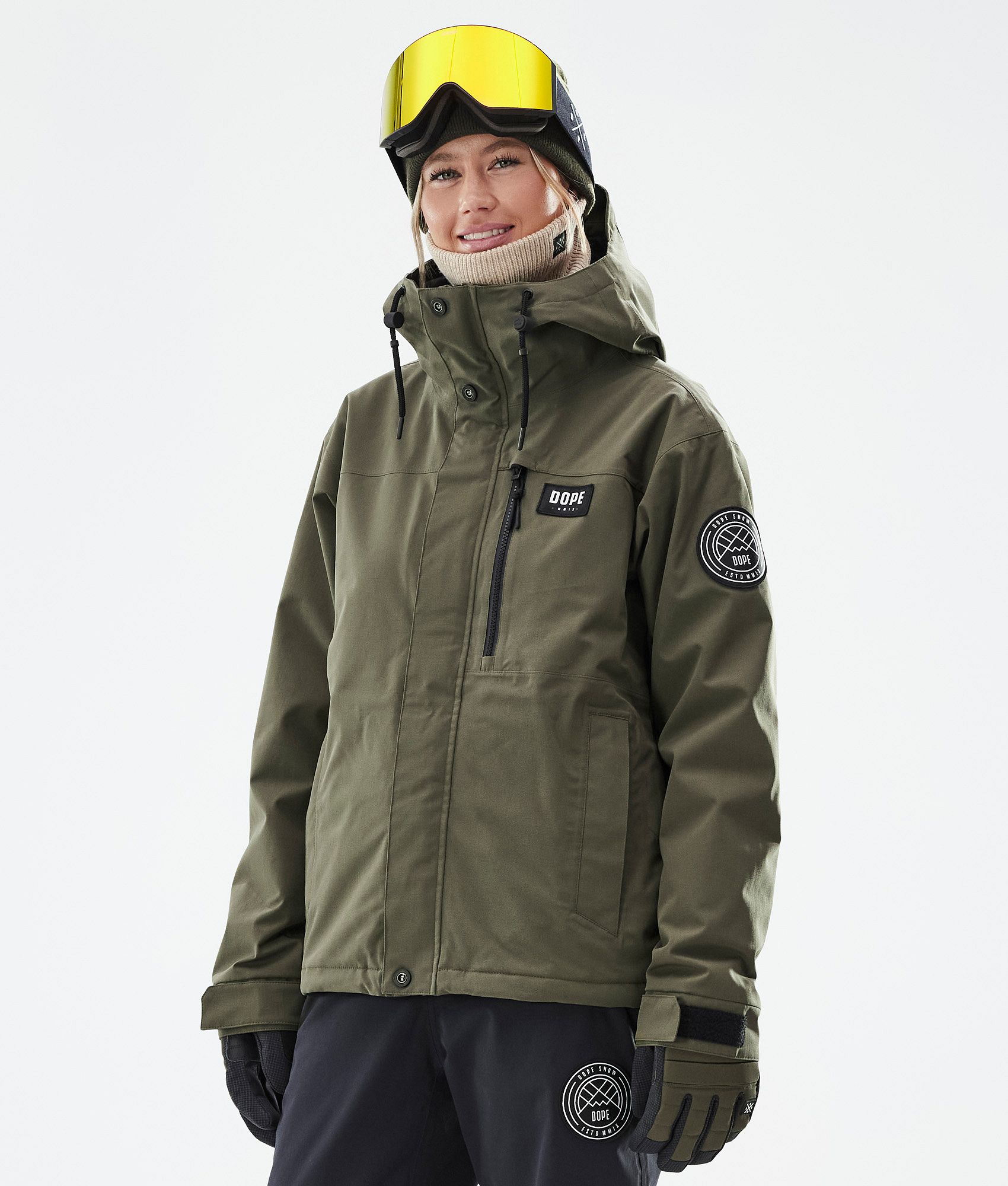 Dope Blizzard W Full Zip Veste de Ski Femme Olive Green Vert Dopesnow FR