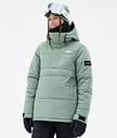 Puffer W Giacca Sci Donna Faded Green