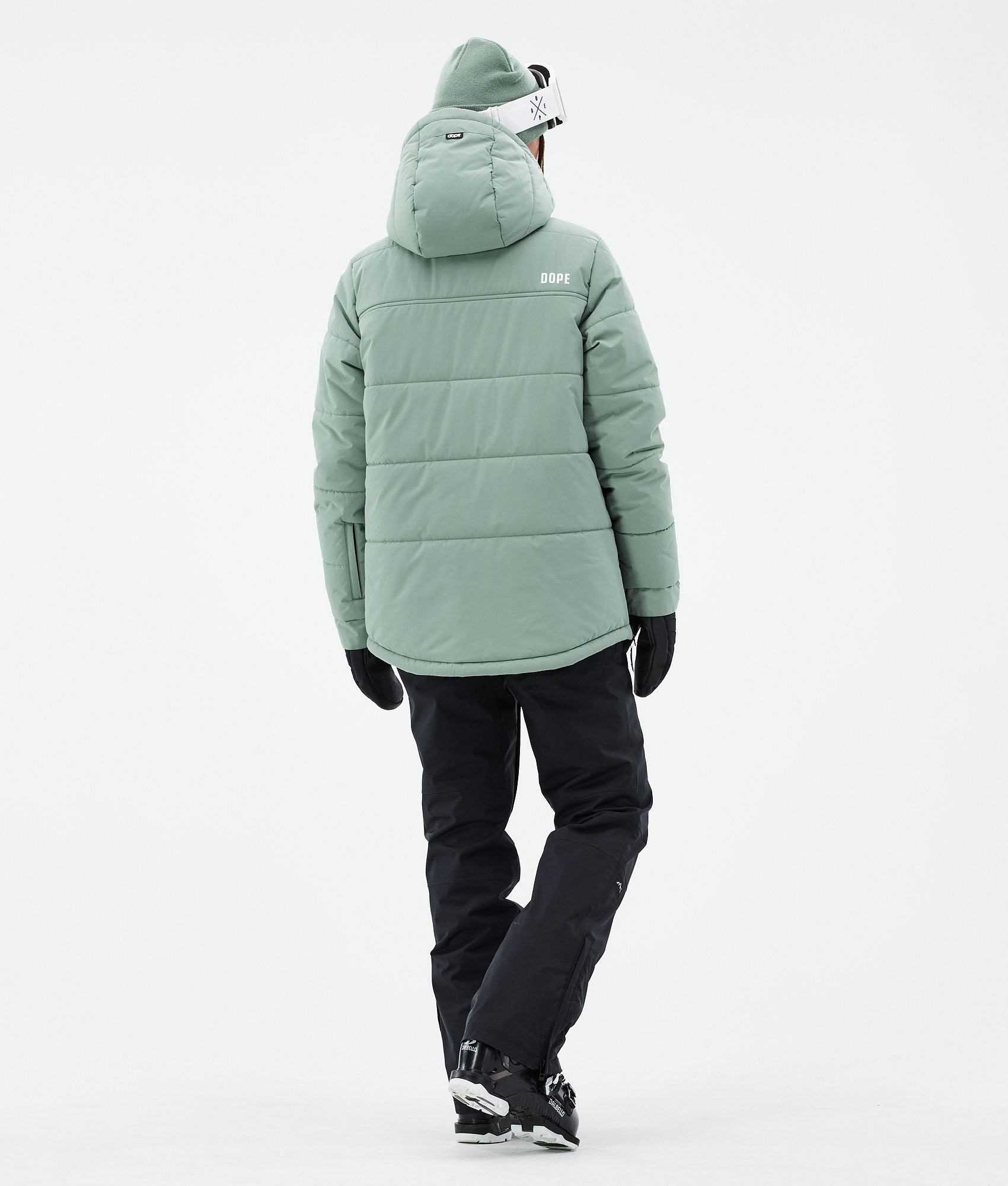 Green womens puffer jacket online