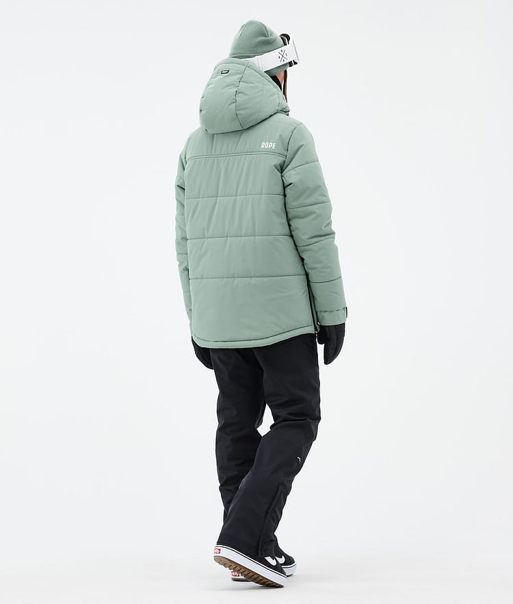 Puffer W Snowboardjacke Damen Faded Green Renewed, Bild 4 von 8