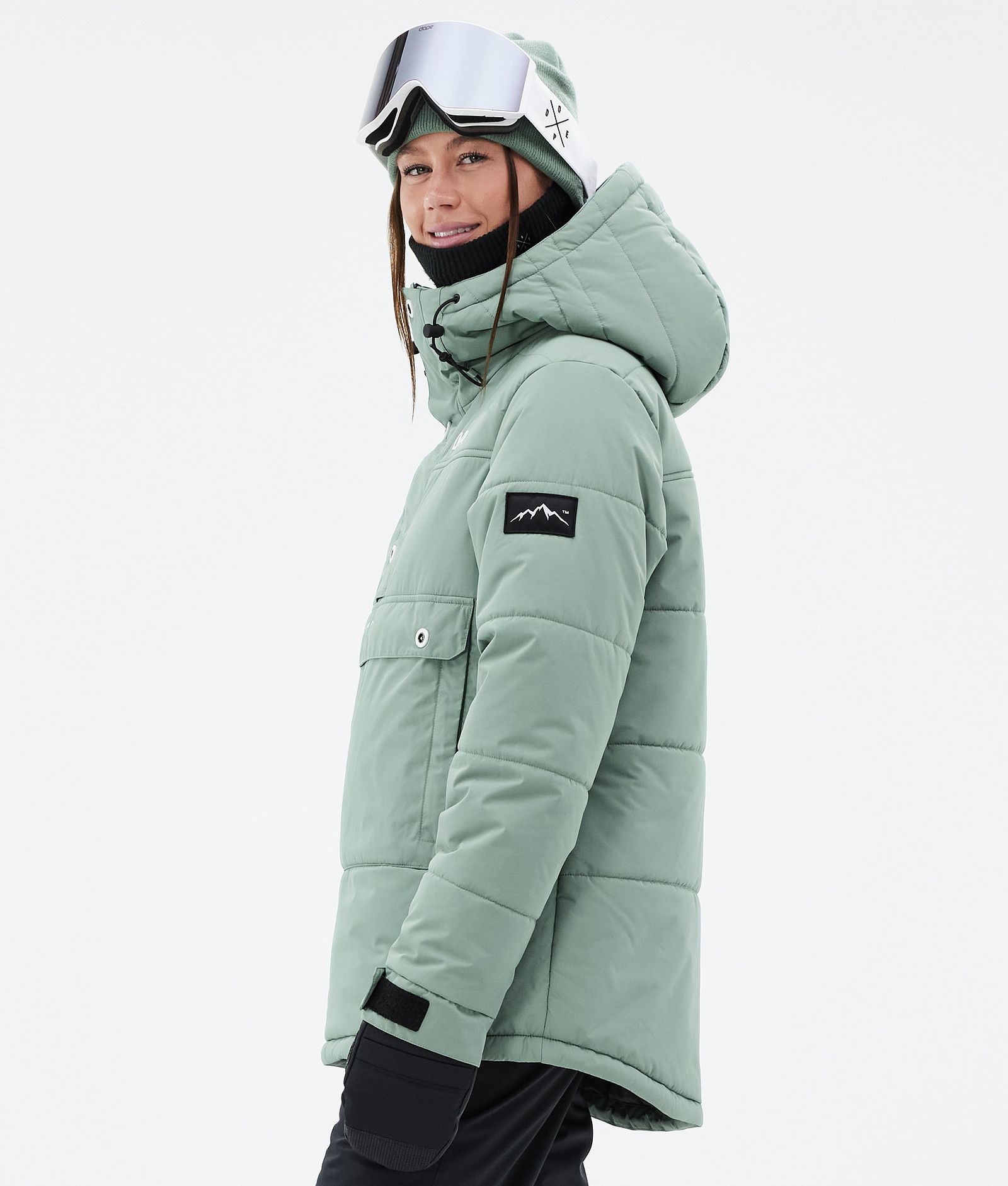 Puffer W Snowboardjacke Damen Faded Green, Bild 5 von 8