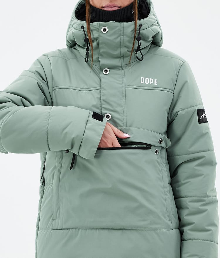 Puffer W Snowboardjacke Damen Faded Green Renewed, Bild 8 von 8