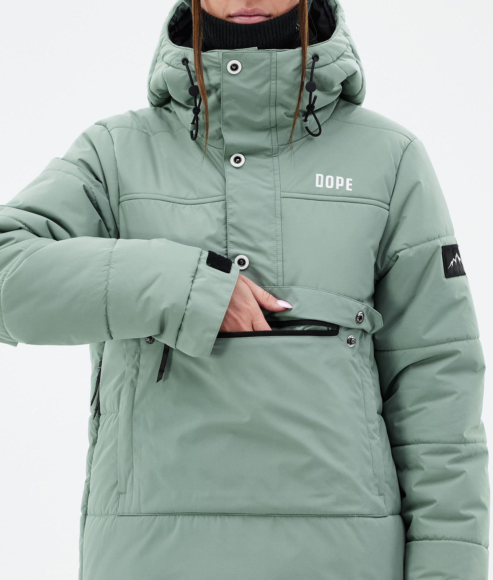 Puffer W Snowboardjacke Damen Faded Green, Bild 8 von 8