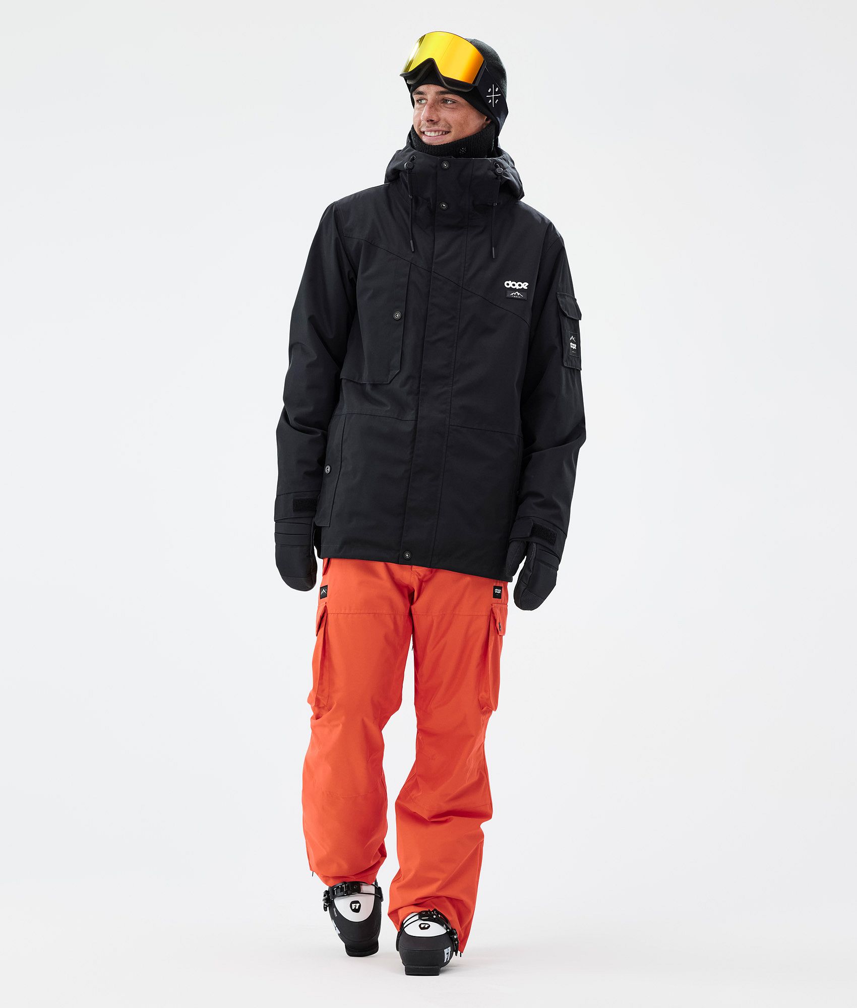 Orange 2024 ski outfit